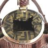Fendi Spy handbag in brown grained leather - Detail D4 thumbnail