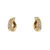 Chaumet Jonc hoop earrings in yellow gold and diamonds - 00pp thumbnail