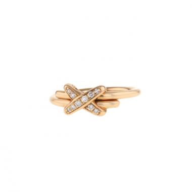 Chaumet Premiers Liens ring in pink gold and diamonds