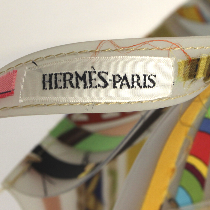 Sac à main Hermes en matière synthétique multicolore - Detail D3