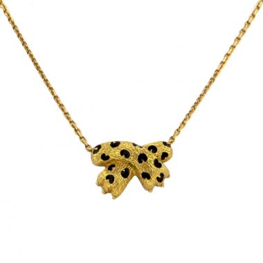 Collana Fred Panthère in oro giallo e smalto nero Collana Fred Panthère in oro giallo e smalto nero
