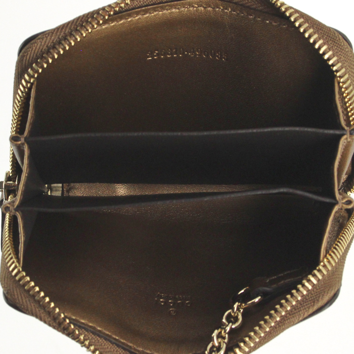 Gucci monedero en charol Monogram marrón - Detail D2