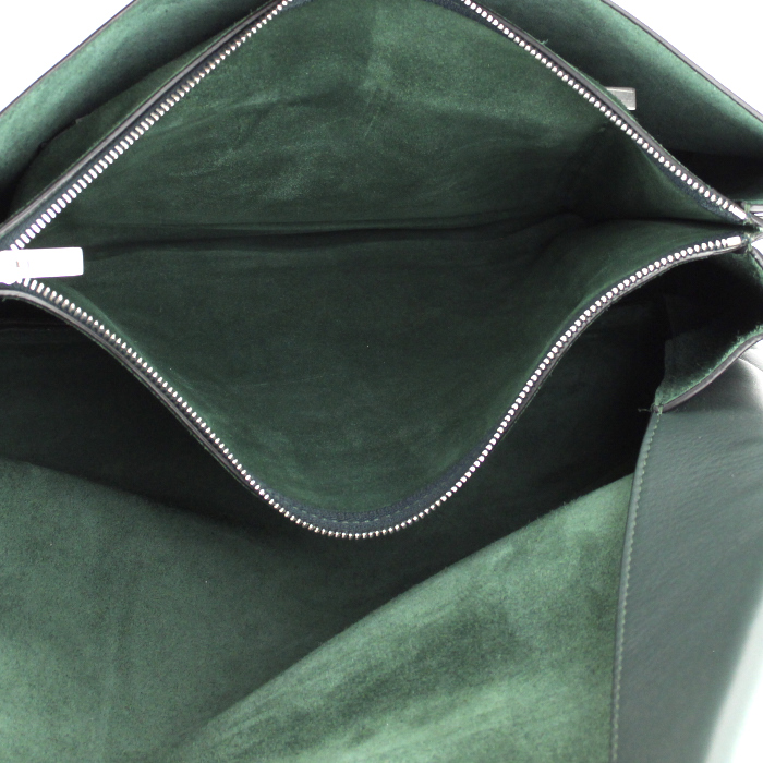 Celine handbag in green leather - Detail D3