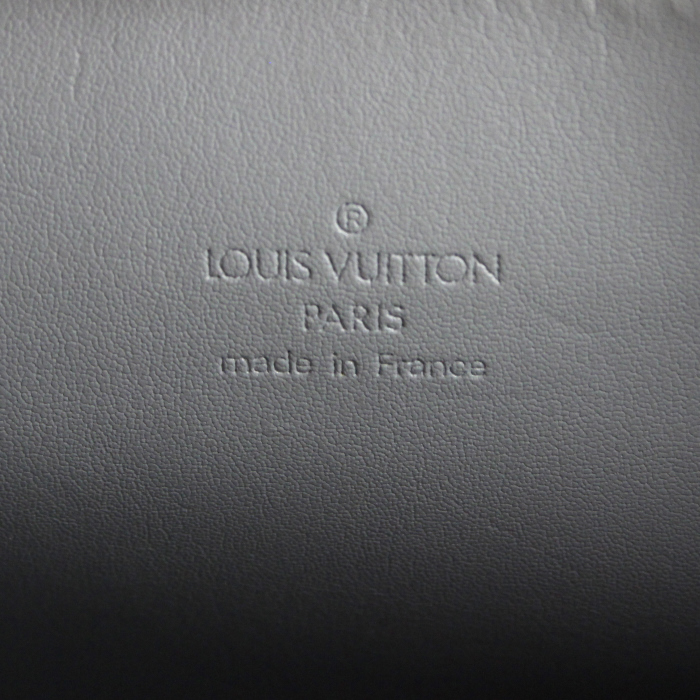 Louis Vuitton Mott handbag/clutch in green monogram patent leather and natural leather - Detail D3