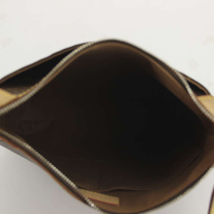 Bolso zurrón Louis Vuitton en lona Monogram y cuero natural - Detail D2