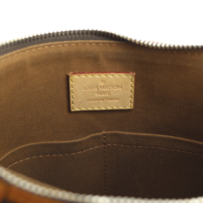 Bolso zurrón Louis Vuitton en lona Monogram y cuero natural - Detail D3