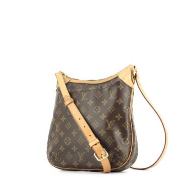 Borsa bisaccia Louis Vuitton in tela monogram e pelle naturale