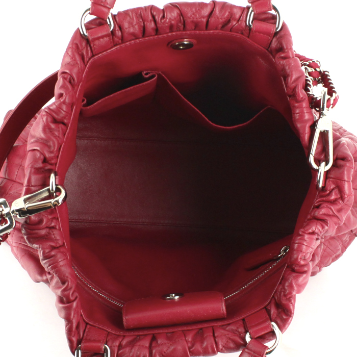 Dior Délices handbag in fushia pink leather - Detail D3