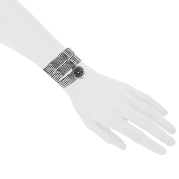 Bulgari Tubogas in stainless steel Ref : BB.19.TS Circa 2000 - Detail D1