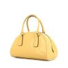 Prada handbag in brown leather and beige piping - 00pp thumbnail