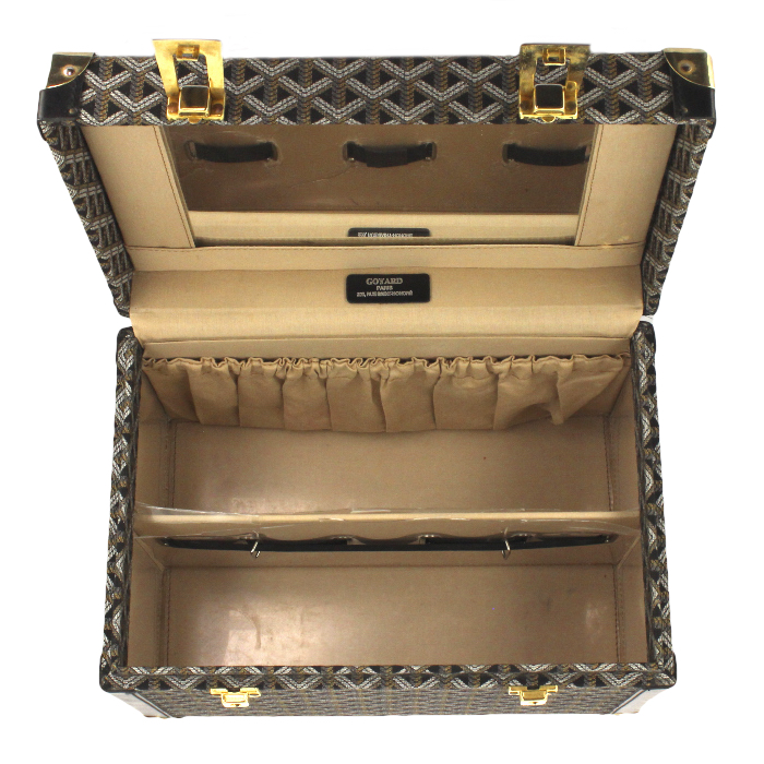 Vanity Goyard en toile monogram et cuir noir - Detail D2