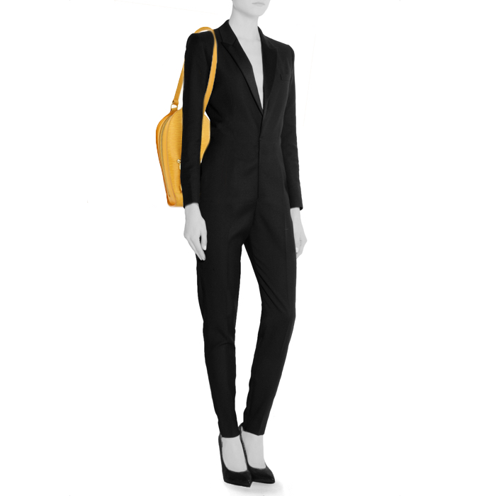 Louis Vuitton Mabillon backpack in yellow epi leather - Detail D1