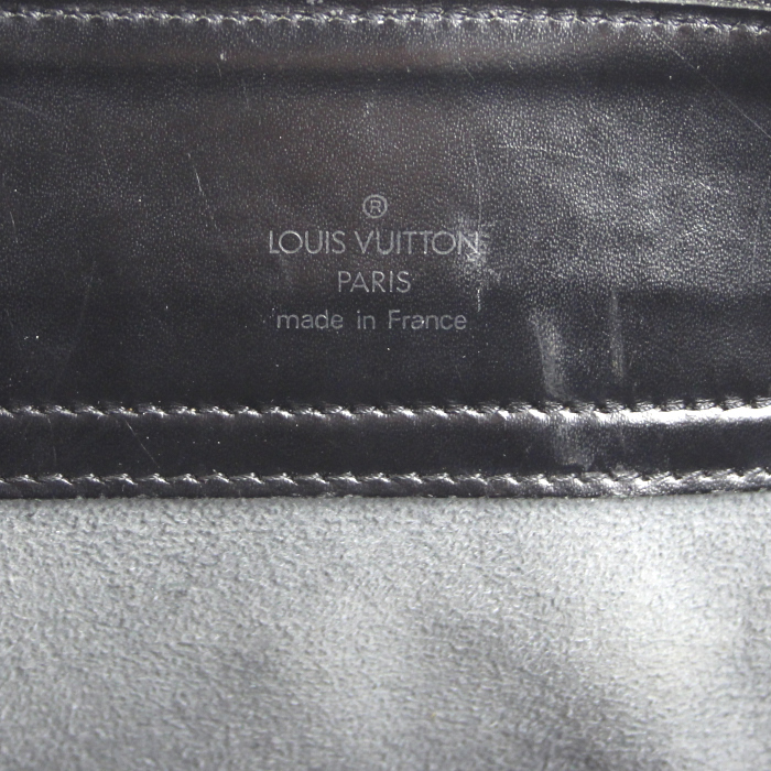Louis Vuitton bolso de mano en cuero Epi negro - Detail D3