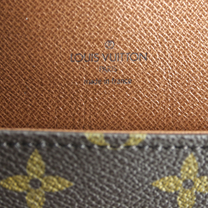 Bolso zurrón en lona Monogram revestida y cuero natural - Detail D3