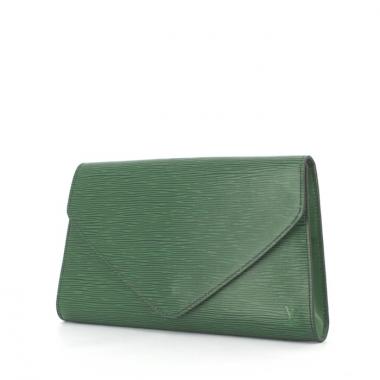 Bolsito de mano Louis Vuitton en cuero Epi verde
