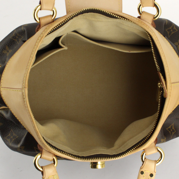 Borsa Louis Vuitton Boétie modello piccolo in tela monogram e pelle naturale - Detail D2