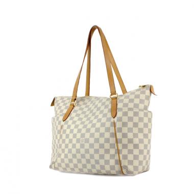 Louis Vuitton Totally handbag in azur damier canvas and natural leather
