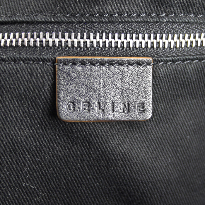 Celine shopping bag in black monogram canvas and leather - Detail D3