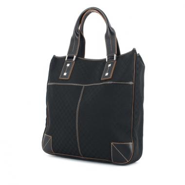 Sac cabas Celine en toile monogram noire et cuir