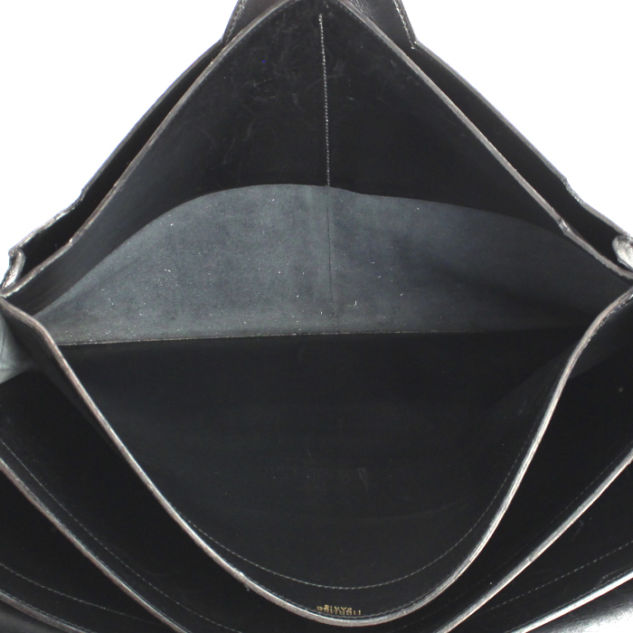 Borsa portadocumenti in pelle box nera - Detail D2