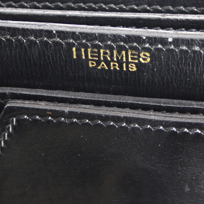 Borsa portadocumenti in pelle box nera - Detail D5