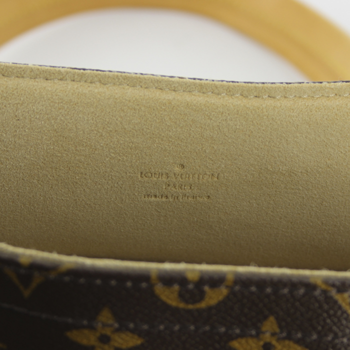 Louis Vuitton handbag in monogram canvas and natural leather - Detail D3