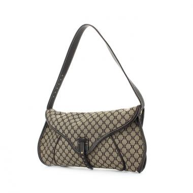 Sac à main Celine Poulbot en toile monogram et cuir marron