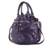 Balenciaga handbag in purple leather - 00pp thumbnail