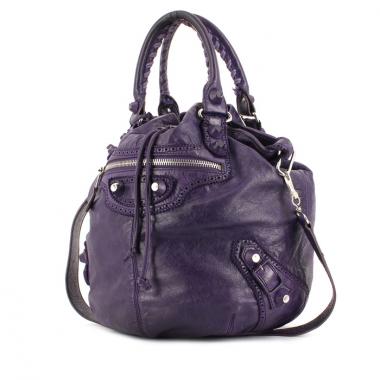 Sac de format bourse Balenciaga en cuir violet