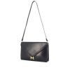 Hermes Lydie handbag/clutch in dark blue box leather - 00pp thumbnail