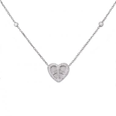 Messika Peace & Love necklace in white gold and diamonds