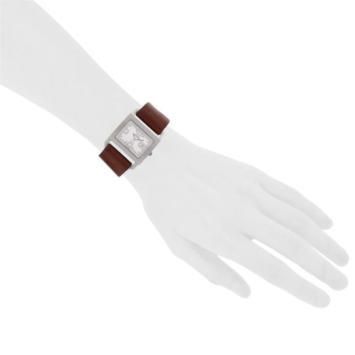Montre Hermes Barenia en acier Ref : BA1.510 Vers 2005 - Detail D1