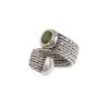 Lalaounis half-flexible ring in silver and peridot - 00pp thumbnail