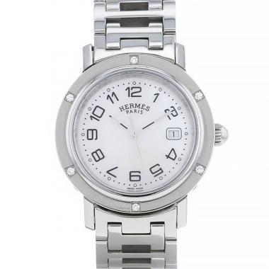Hermes Clipper watch in stainless steel Ref:  CL6.430 Circa  2000