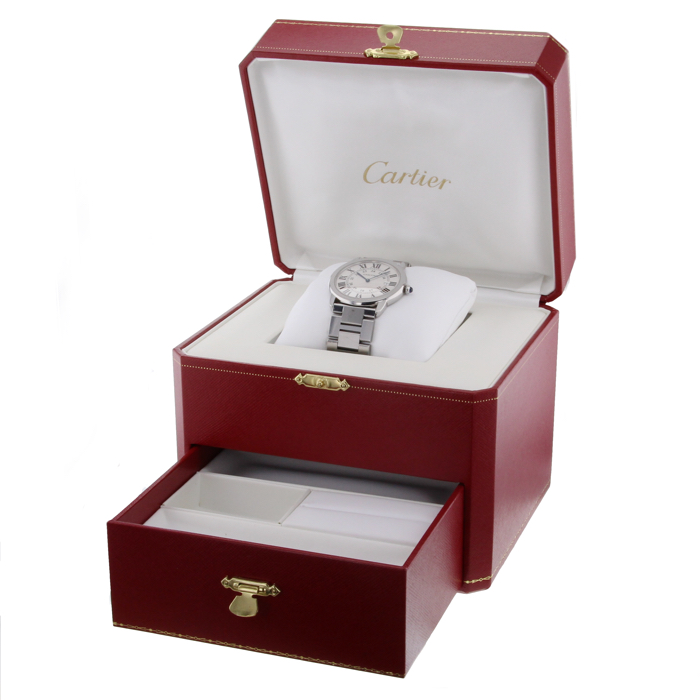 Cartier Ronde Louis Cartier watch in stainless steel Ref:  2934 Circa 2010