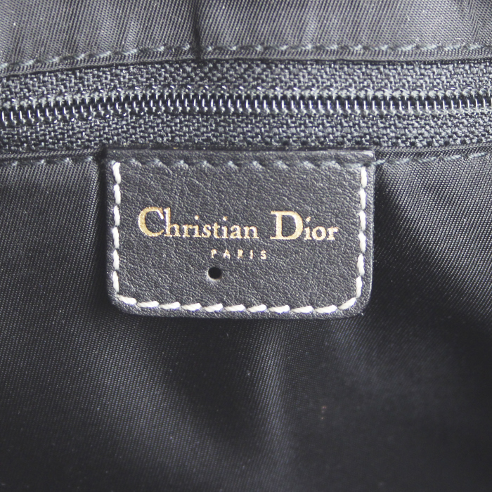 Handbag in canvas and black leather - Detail D3