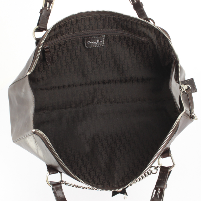 Dior Piercing handbag in brown leather - Detail D2