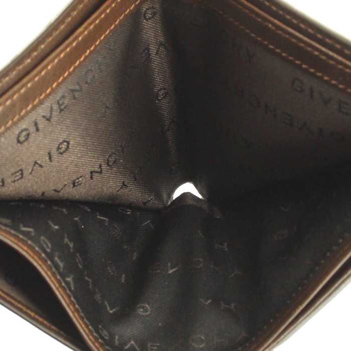 Givenchy wallet in beige monogram canvas and brown leather - Detail D4