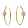 Fred Miss Fred Moon hoop earrings in yellow gold and diamonds - 00pp thumbnail