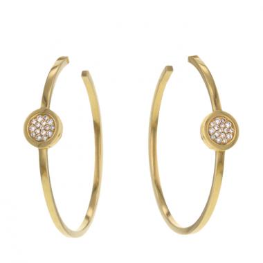Fred Miss Fred Moon hoop earrings in yellow gold and diamonds