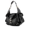 Handbag in leather and black suede - 00pp thumbnail