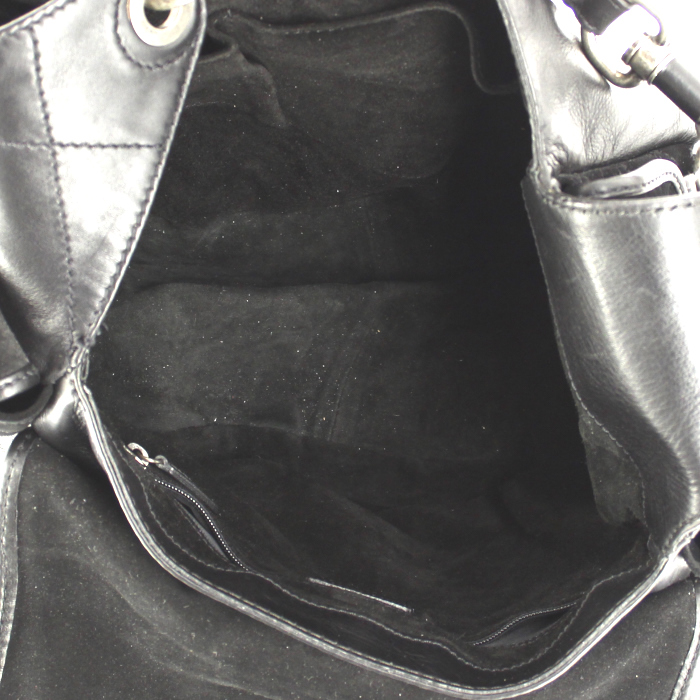 Handbag in leather and black suede - Detail D2