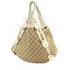 Gucci handbag in monogram canvas and beige leather - 00pp thumbnail