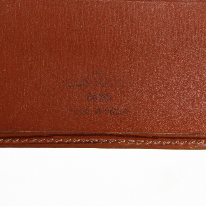 Portafogli Louis Vuitton in pelle Epi marrone - Detail D3
