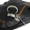 Bolso de mano Saddle en cuero negro - Detail D4 thumbnail