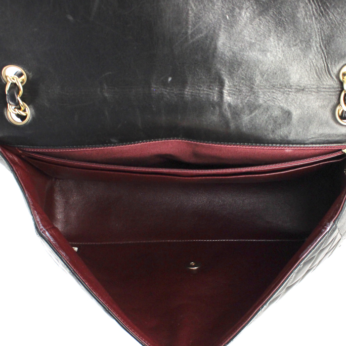 Borsa Chanel Timeless Maxi Jumbo in pelle trapuntata nera - Detail D3