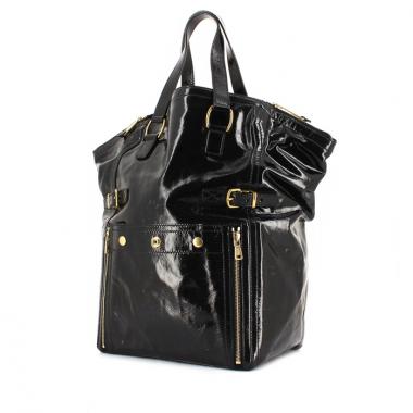 Bolso de mano Saint Laurent Downtown modelo grande en charol negro