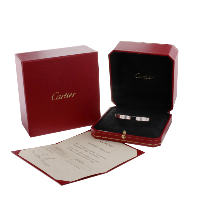 Bracciale aperto Cartier Love in oro bianco - Detail D2