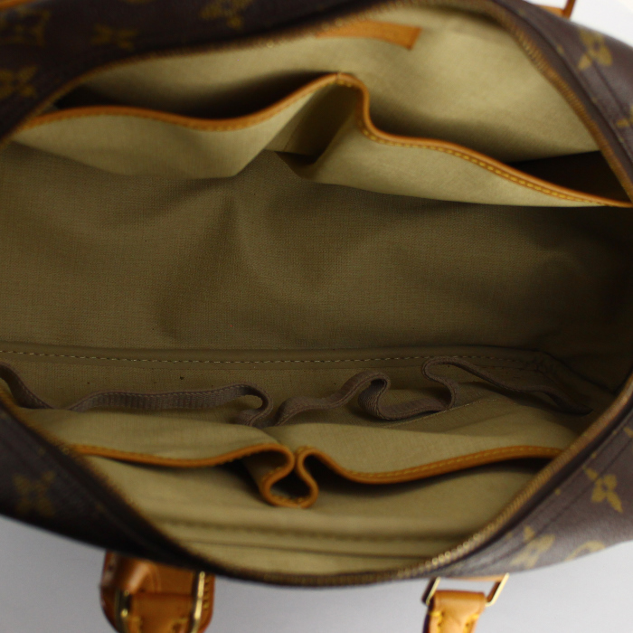 Bolso de mano Louis Vuitton Deauville en lona Monogram y cuero natural - Detail D2