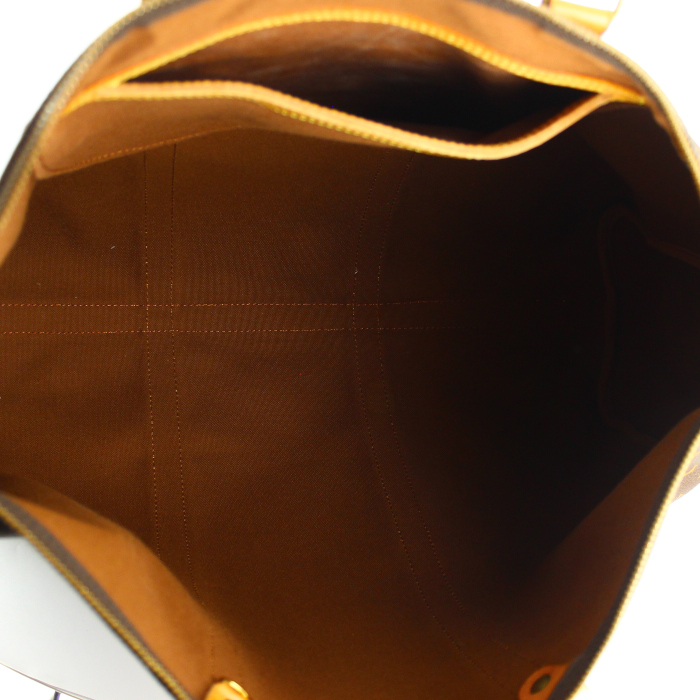 Bolsa de viaje Louis Vuitton Flanerie en lona Monogram y cuero natural - Detail D2